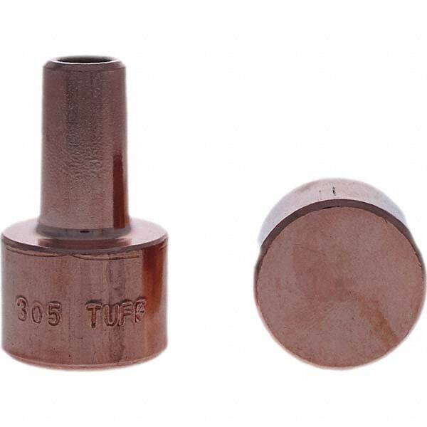 Tuffaloy - Spot Welder Tips For Use With: 4RW Electrode Holder Type: Backup Electrode Round Face - Benchmark Tooling