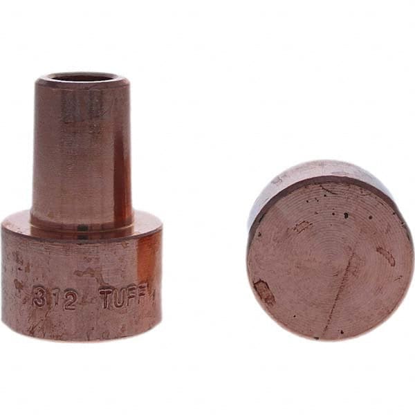 Tuffaloy - Spot Welder Tips For Use With: 5RW Electrode Holder Type: Backup Electrode Round Face - Benchmark Tooling