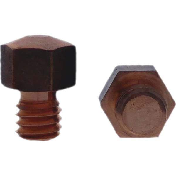 Tuffaloy - Spot Welder Tips For Use With: 3/8-16 Threaded Electrode Holder Type: Threaded Tip E Nose (Truncated) - Benchmark Tooling