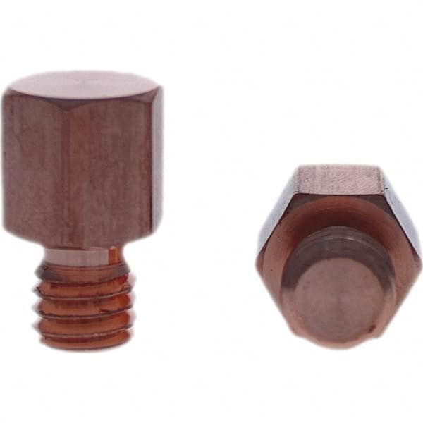 Tuffaloy - Spot Welder Tips For Use With: 3/8-16 Threaded Electrode Holder Type: Threaded Tip C Nose (Flat) - Benchmark Tooling