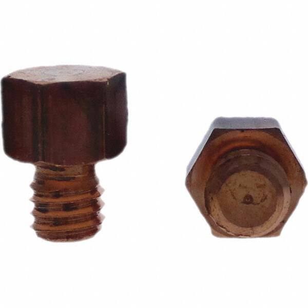 Tuffaloy - Spot Welder Tips For Use With: 3/8-16 Threaded Electrode Holder Type: Threaded Tip C Nose (Flat) - Benchmark Tooling