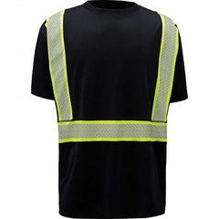 GSS Safety - Size L Black & Silver High Visibility Short Sleeve T-Shirt - Benchmark Tooling