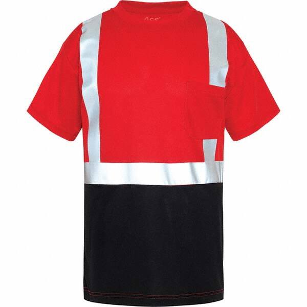 GSS Safety - Size XL Red, Black & Silver High Visibility Short Sleeve T-Shirt - Exact Industrial Supply