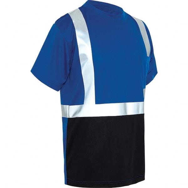 GSS Safety - Size 3XL Blue, Black & Silver High Visibility Short Sleeve T-Shirt - Benchmark Tooling