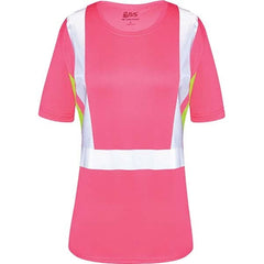 GSS Safety - Size M Pink, Lime & Silver High Visibility Short Sleeve T-Shirt - Benchmark Tooling