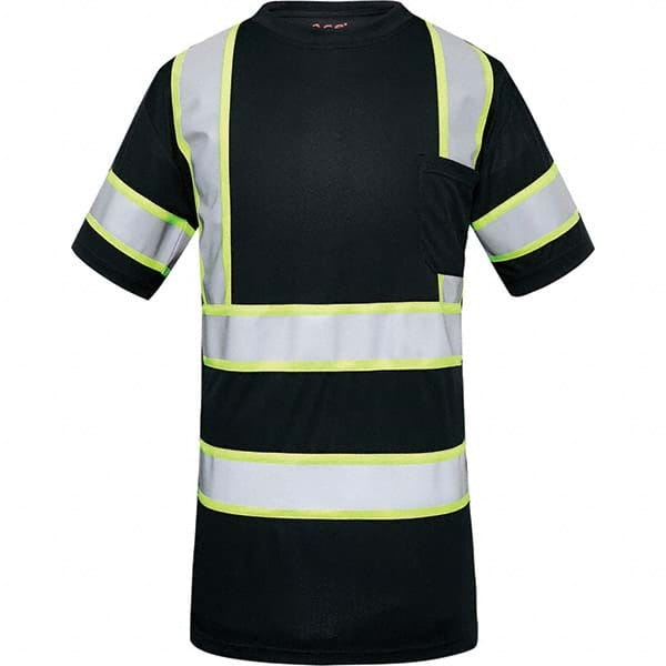 GSS Safety - Size 4XL Black & Silver High Visibility Short Sleeve T-Shirt - Benchmark Tooling