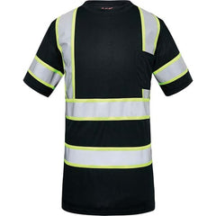 GSS Safety - Size 4XL Black & Silver High Visibility Short Sleeve T-Shirt - Benchmark Tooling