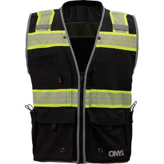 GSS Safety - Size 4XL Black Mesh/Solid General Purpose High Visibility Vest - Benchmark Tooling