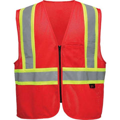 GSS Safety - Size 4X/5X L Red Mesh General Purpose High Visibility Vest - Benchmark Tooling