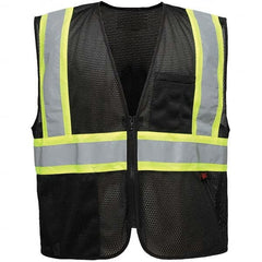 GSS Safety - Size S/M Black Mesh General Purpose High Visibility Vest - Benchmark Tooling