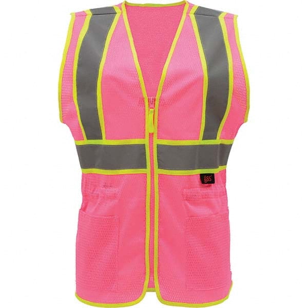 GSS Safety - Size 2X/3XL Pink Mesh General Purpose High Visibility Vest - Benchmark Tooling