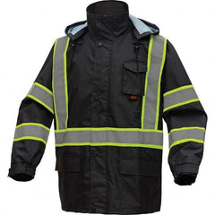 GSS Safety - Size 2X/3XL Black Waterproof Rain Jacket - Benchmark Tooling