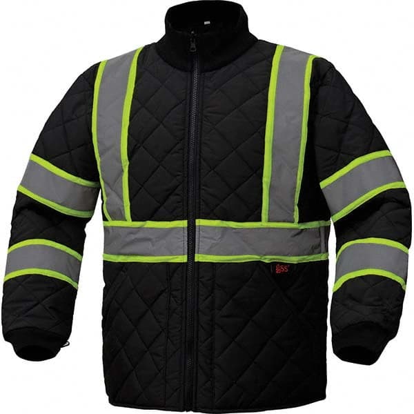 GSS Safety - Size 2XL Black Waterproof & Wind Resistant Jacket - Benchmark Tooling