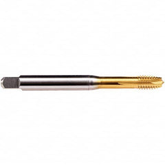 Emuge - M8x1.25 Metric 6HX 4 Flute TiN Finish HSS-E Spiral Point Tap - Benchmark Tooling