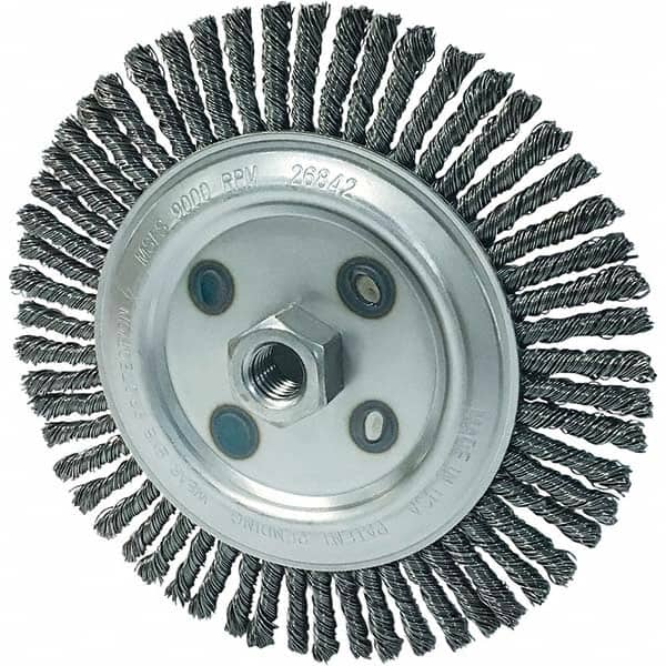 Osborn - 7" OD, 5/8-11 Arbor Hole, Stringer Bead Carbon Wheel Brush - Benchmark Tooling