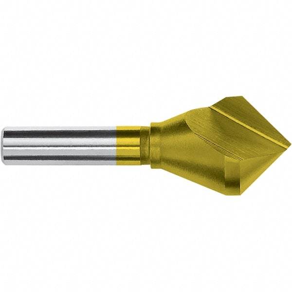 Magafor - 30mm Head Diam, 15/32" Shank Diam, 82° Cobalt Countersink - 3-5/8" OAL, Single End, Straight Shank, Right Hand Cut - Benchmark Tooling