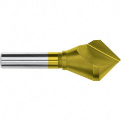 Magafor - 7/8" Head Diam, 1/2" Shank Diam, 82° Cobalt Countersink - 2-3/4" OAL, Single End, Straight Shank, Right Hand Cut - Benchmark Tooling