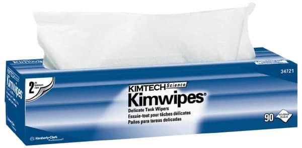 Kimtech - Dry Clean Room/Lab/Critical Task Wipes - Pop-Up, 16-5/8" x 14-3/4" Sheet Size, White - Benchmark Tooling