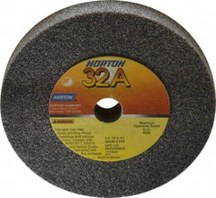 Norton - 46 Grit Aluminum Oxide Type 1 Internal Grinding Wheel - 4" Diam x 1/2" Hole x 1/2" Thick, 8,120 Max RPM, Type 1 Coarse Grade, K Hardness, Vitrified Bond, No Recess - Benchmark Tooling