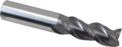 ProMax - 1/2", 1-1/4" LOC, 1/2" Shank Diam, 3" OAL, 3 Flute, Solid Carbide Square End Mill - Single End, AlTiN Finish, Spiral Flute, 40° Helix, Centercutting, Right Hand Cut, Right Hand Flute, Series 109 - Benchmark Tooling