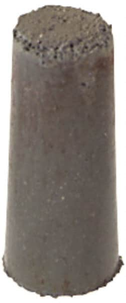 Cratex - 3/8" Max Diam x 7/8" Long, Taper, Rubberized Point - Fine Grade, Silicon Carbide, 1/8" Arbor Hole, Unmounted - Benchmark Tooling