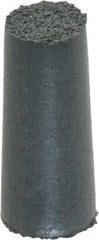 Cratex - 3/8" Max Diam x 7/8" Long, Taper, Rubberized Point - Coarse Grade, Silicon Carbide, 1/8" Arbor Hole, Unmounted - Benchmark Tooling