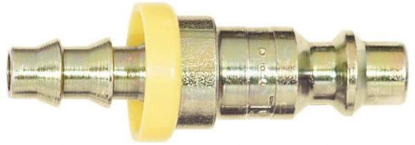 Coilhose Pneumatics - Lock-On Hose Barb Industrial Pneumatic Hose Connector - Plated Steel, 3/8" Body Diam, 3/8" Hose ID - Benchmark Tooling