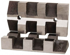 Heinrich - 4" Wide, V-Groove Vise Jaw - Ductile Iron, Fixed Jaw, Compatible with DA-2200-SC Vises - Benchmark Tooling