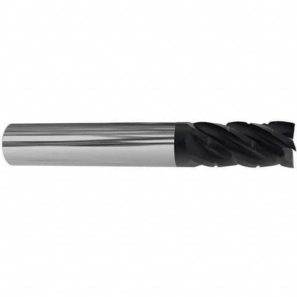 Accupro - 3/8" Diam 5 Flute Solid Carbide 0.06" Corner Radius End Mill - Benchmark Tooling