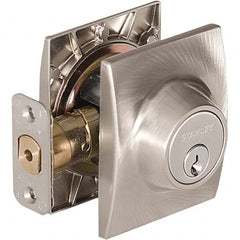 Stanley - Deadbolts Type: Single Cylinder Door Thickness Range: 1-3/8 - 1-3/4 - Benchmark Tooling