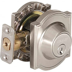 Stanley - Deadbolts Type: Single Cylinder Door Thickness Range: 1-3/8 - 1-3/4 - Benchmark Tooling