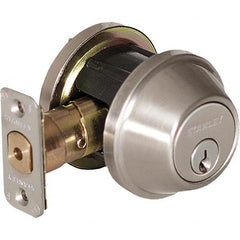 Stanley - Deadbolts Type: Single Cylinder Door Thickness Range: 1-3/8 - 1-3/4 - Benchmark Tooling