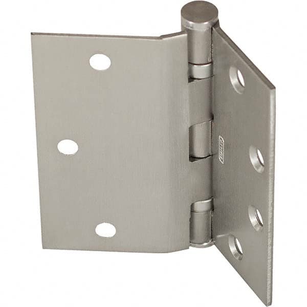 Stanley - 5" Long x 5" Wide Grade 1 Steel Half Surface Commercial Hinge - Benchmark Tooling