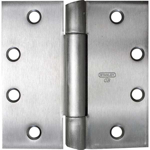 Stanley - 4-1/2" Long x 4-1/2" Wide Grade 1 Steel Full Mortise Ball Bearing Commercial Hinge - Benchmark Tooling