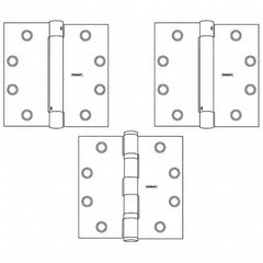 Stanley - 4-1/2" Long x 4-1/2" Wide Grade 1 Steel Full Mortise Spring Commercial Hinge - Benchmark Tooling