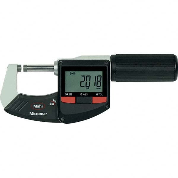 Mahr - Electronic Outside Micrometers Type: Standard Minimum Measurement (Decimal Inch): 0.0000 - Benchmark Tooling