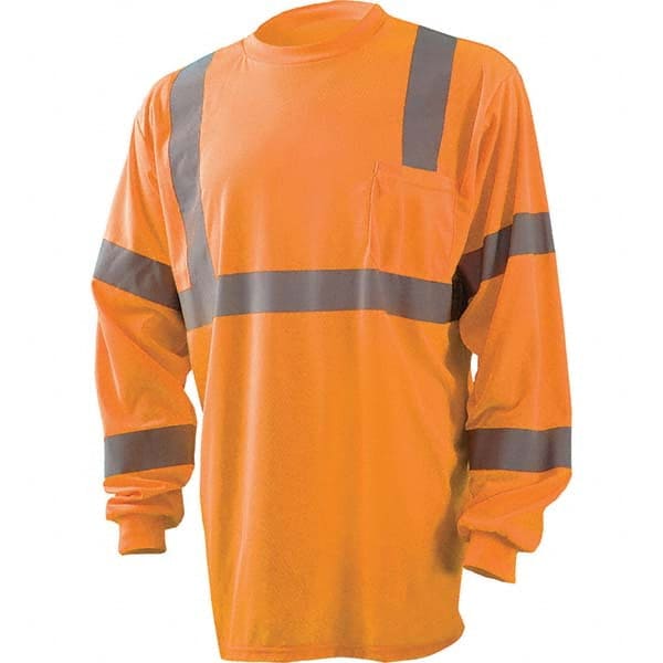 OccuNomix - Size S Hi-Vis Orange High Visibility Long Sleeve T-Shirt - Benchmark Tooling