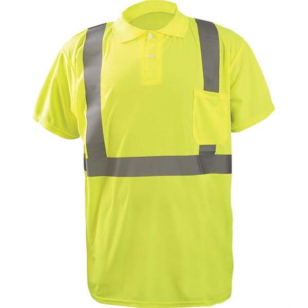 OccuNomix - Size 2XL Hi-Vis Yellow High Visibility Short Sleeve Polo Shirt - Benchmark Tooling