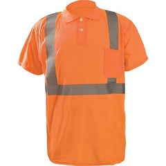 OccuNomix - Size 3XL Hi-Vis Orange High Visibility Short Sleeve Polo Shirt - Benchmark Tooling