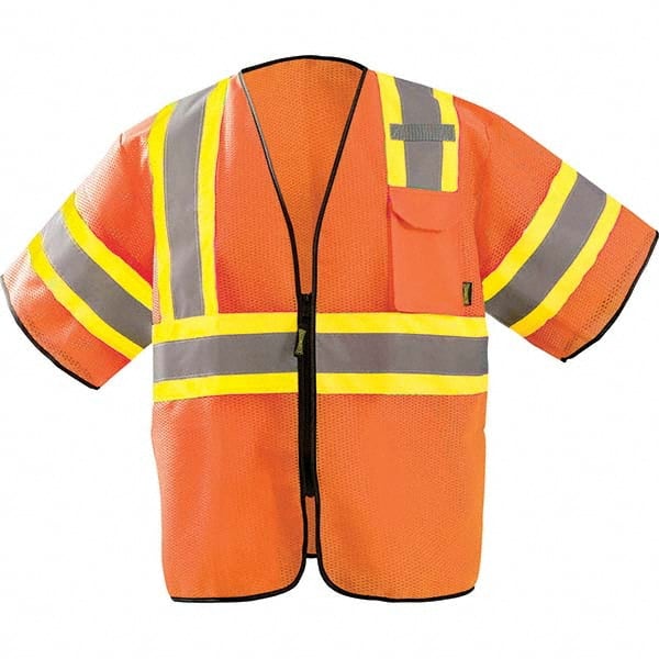 OccuNomix - Size S/M HI-Vis Orange Mesh General Purpose High Visibility Vest - Benchmark Tooling