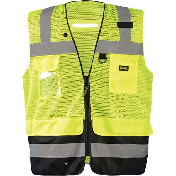 OccuNomix - Size XL Hi-Vis Yellow Mesh Surveyor's High Visibility Vest - Benchmark Tooling