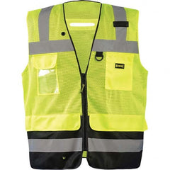 OccuNomix - Size 5XL Hi-Vis Yellow Mesh Surveyor's High Visibility Vest - Benchmark Tooling