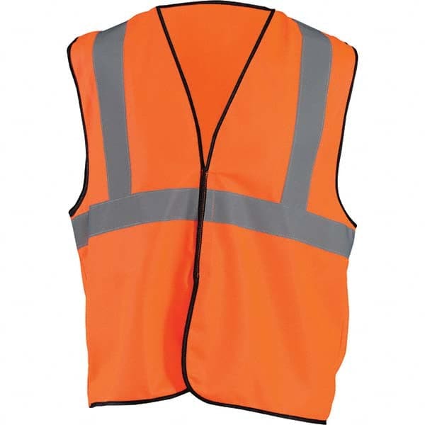 OccuNomix - Size L/XL HI-Vis Orange Solid General Purpose High Visibility Vest - Benchmark Tooling