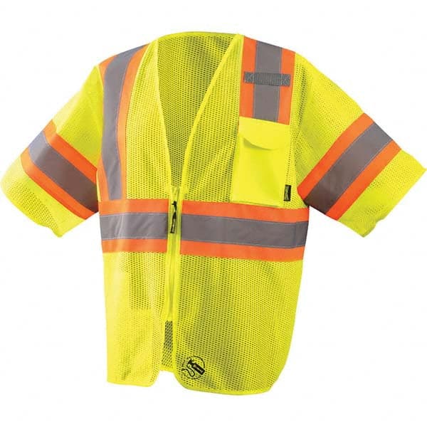 OccuNomix - Size 4XL Hi-Vis Yellow Mesh General Purpose High Visibility Vest - Benchmark Tooling