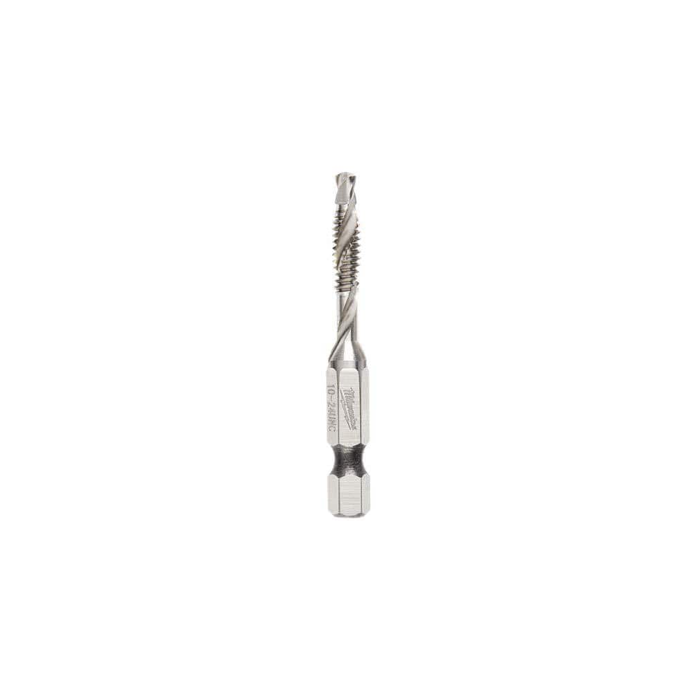 Combination Drill & Taps; Thread Size (mm): 10-24 in; Thread Size (Inch): 10-24 in; 10-24; Drill Size (Inch): 1/4; Class of Fit: Medium; Number of Flutes: 2.0; Overall Length (Inch): 2.2200 in; 2.2200; Threads Per Inch: 24; Drill Size: 1/4 in; Split Drill