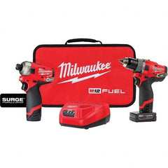 Milwaukee Tool - Cordless Tool Combination Kits Voltage: 12 Tools: Hammer Drill; Impact Driver - Benchmark Tooling