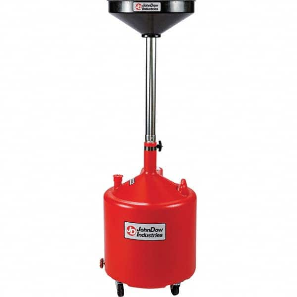 JohnDow - Oil Drain Containers Type: Pressurized Evacuation Drain w/Casters Container Size: 18 Gal. - Benchmark Tooling