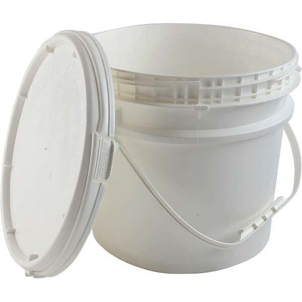 Dynalon Labware - 1 6-Piece 3.5 Gal 10.87" High, High-Density Polyethylene Round White Single Pail - Benchmark Tooling