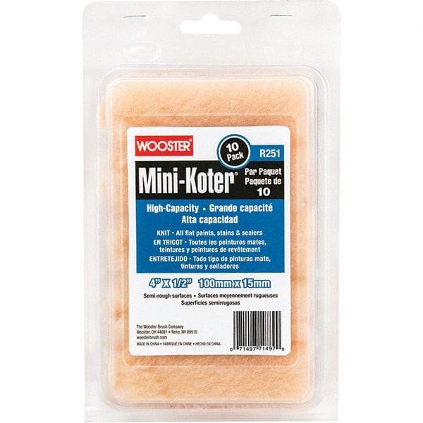 Wooster Brush - Paint Roller Covers   Type: Mini Roller    Nap Size (Inch): 1/2 - Benchmark Tooling