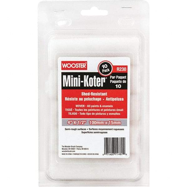Wooster Brush - Paint Roller Covers   Type: Mini Roller    Nap Size (Inch): 1/2 - Benchmark Tooling